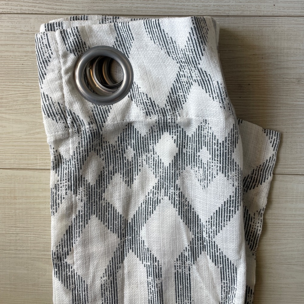 White and Grey Window Curtains